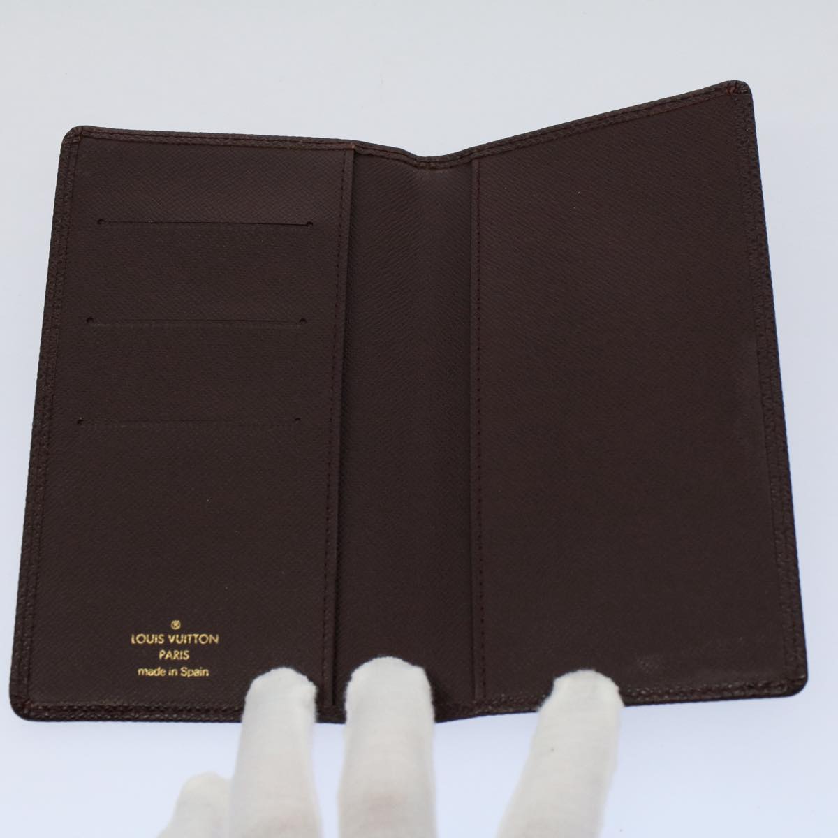 LOUIS VUITTON Taiga Leather Agenda Poche Note Cover Grizzly R20430 Auth bs9455