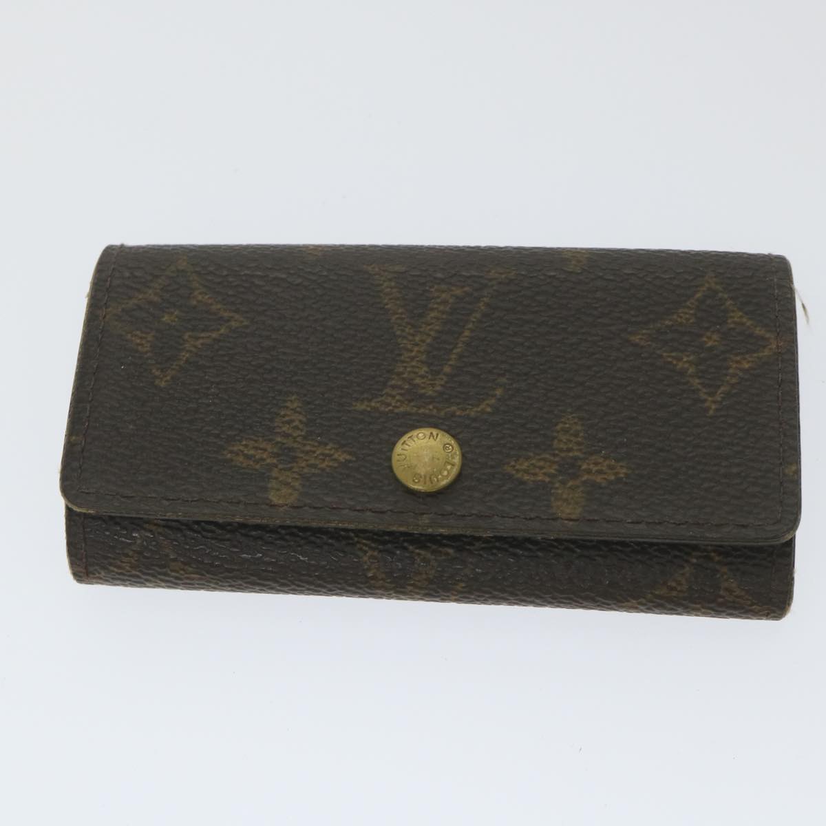 LOUIS VUITTON Monogram Epi Key Case Wallet 6Set Brown Yellow LV Auth bs9467