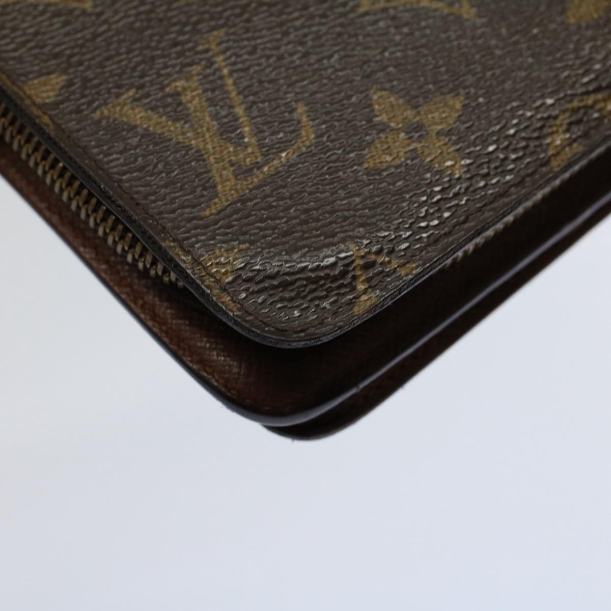 LOUIS VUITTON Monogram Porto Papie Zip Wallet M61207 LV Auth bs9470