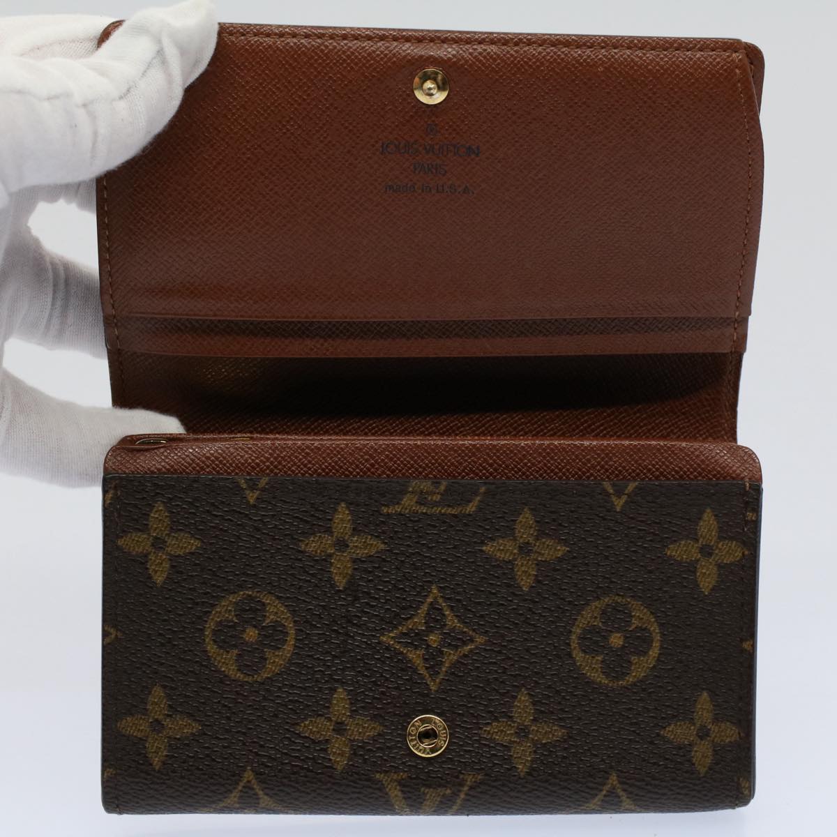 LOUIS VUITTON Monogram Portefeuille Tresol Wallet M61736 LV Auth bs9494