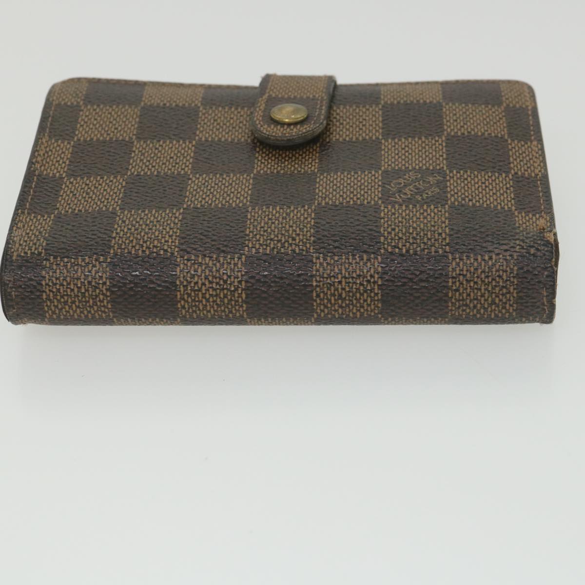 LOUIS VUITTON Damier Ebene Porte Monnaie Billets Viennois N61664 LV Auth bs9495