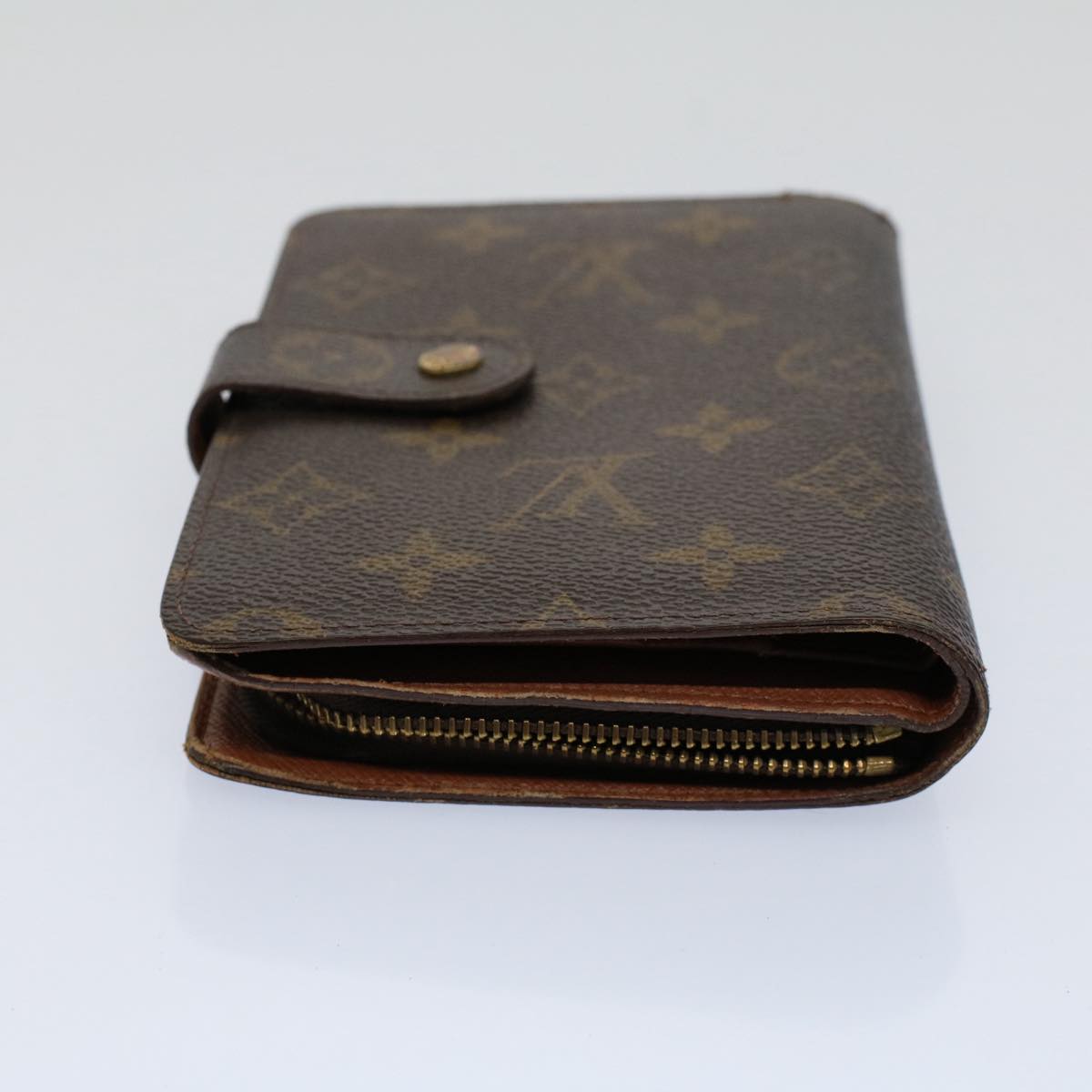 LOUIS VUITTON Monogram Porto Papie Zip Wallet M61207 LV Auth bs9502