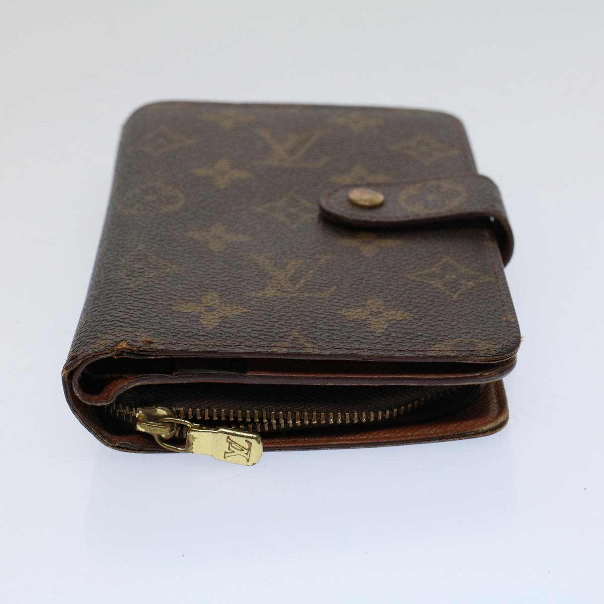 LOUIS VUITTON Monogram Porto Papie Zip Wallet M61207 LV Auth bs9502