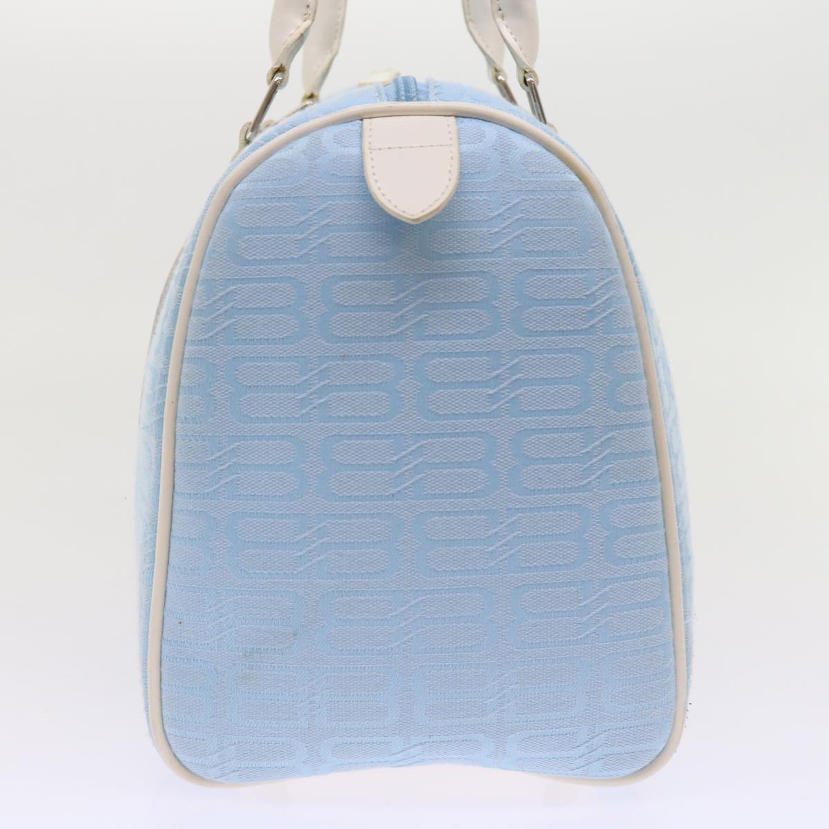 BALENCIAGA Boston Bag Canvas Light Blue Auth bs9509