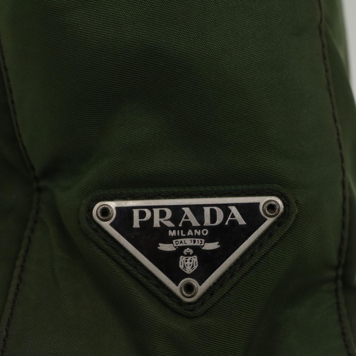 PRADA Tote Bag Nylon Khaki Auth bs9524