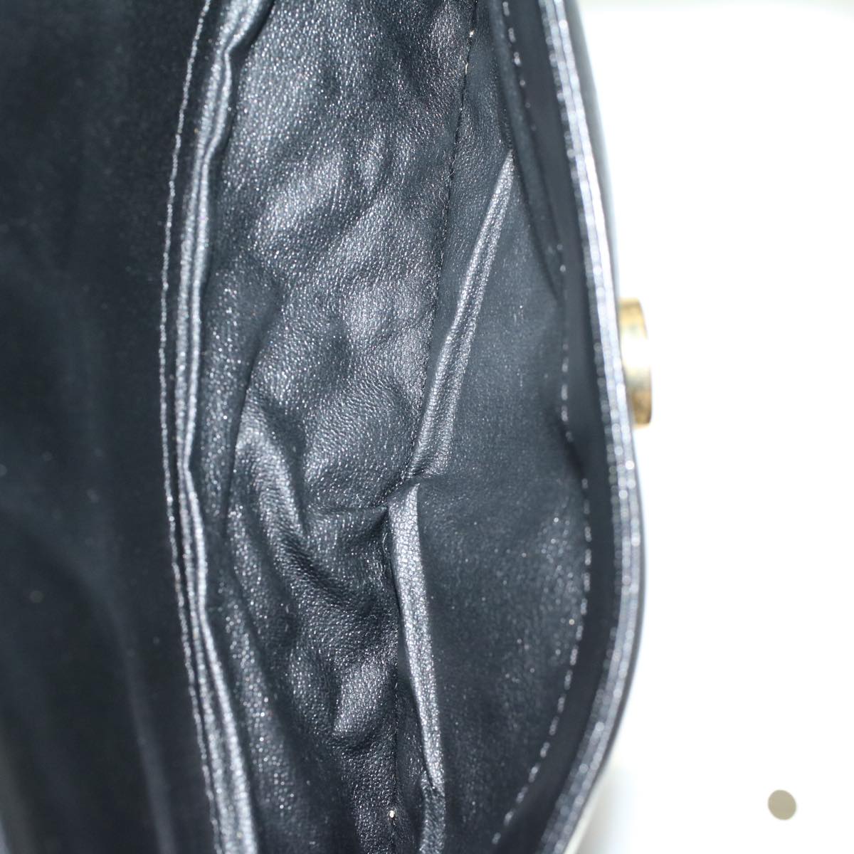 GIVENCHY Hand Bag Leather Black Auth bs9526