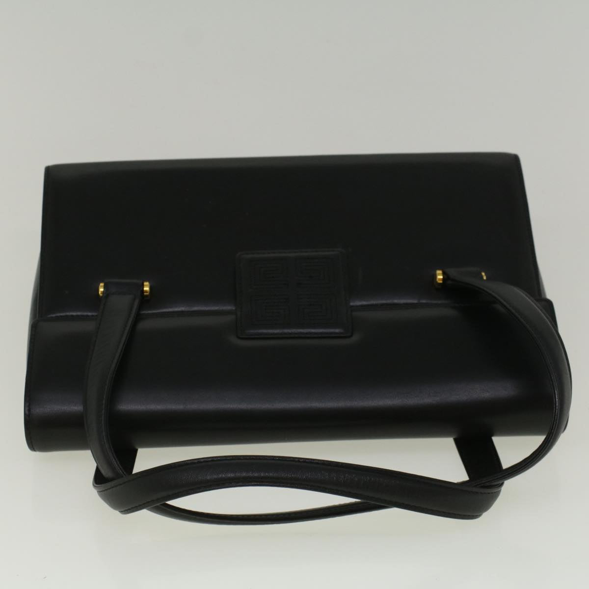 GIVENCHY Hand Bag Leather Black Auth bs9526