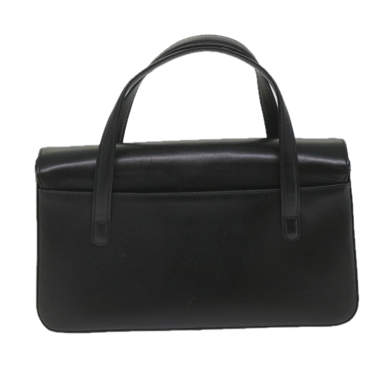 GIVENCHY Hand Bag Leather Black Auth bs9528