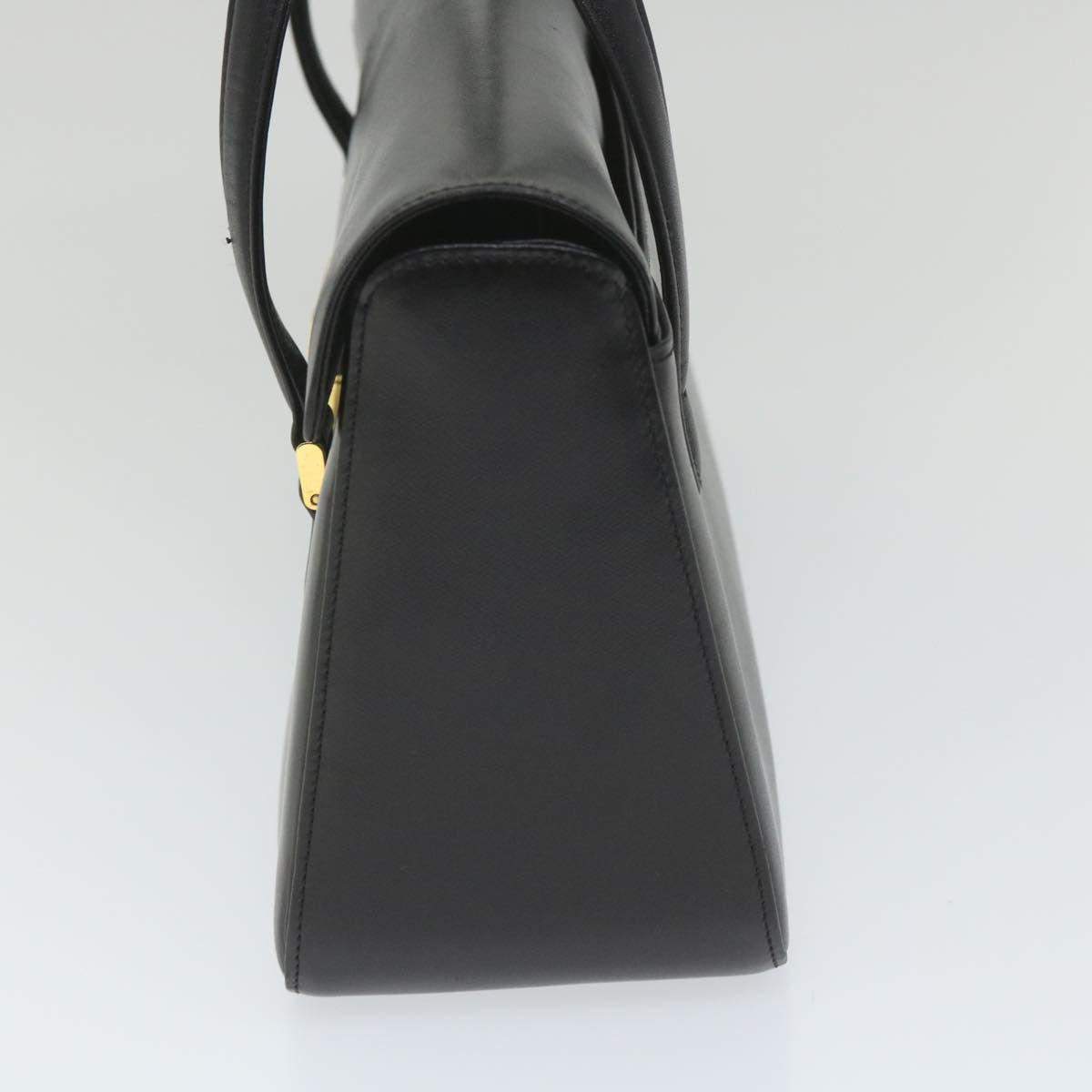 GIVENCHY Hand Bag Leather Black Auth bs9528