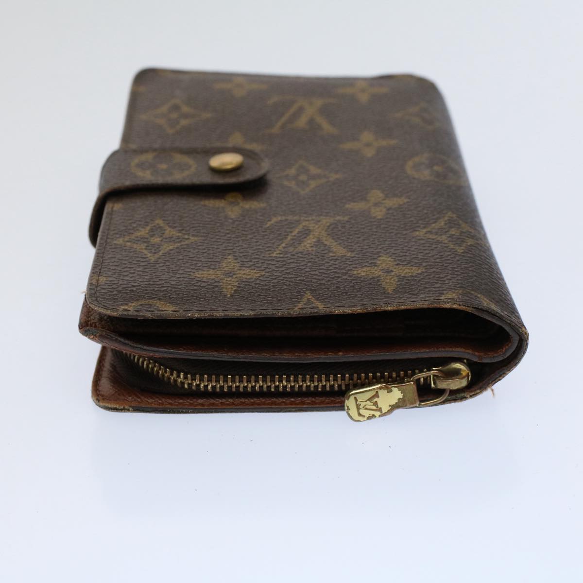 LOUIS VUITTON Monogram Porto Papie Zip Wallet M61207 LV Auth bs9557