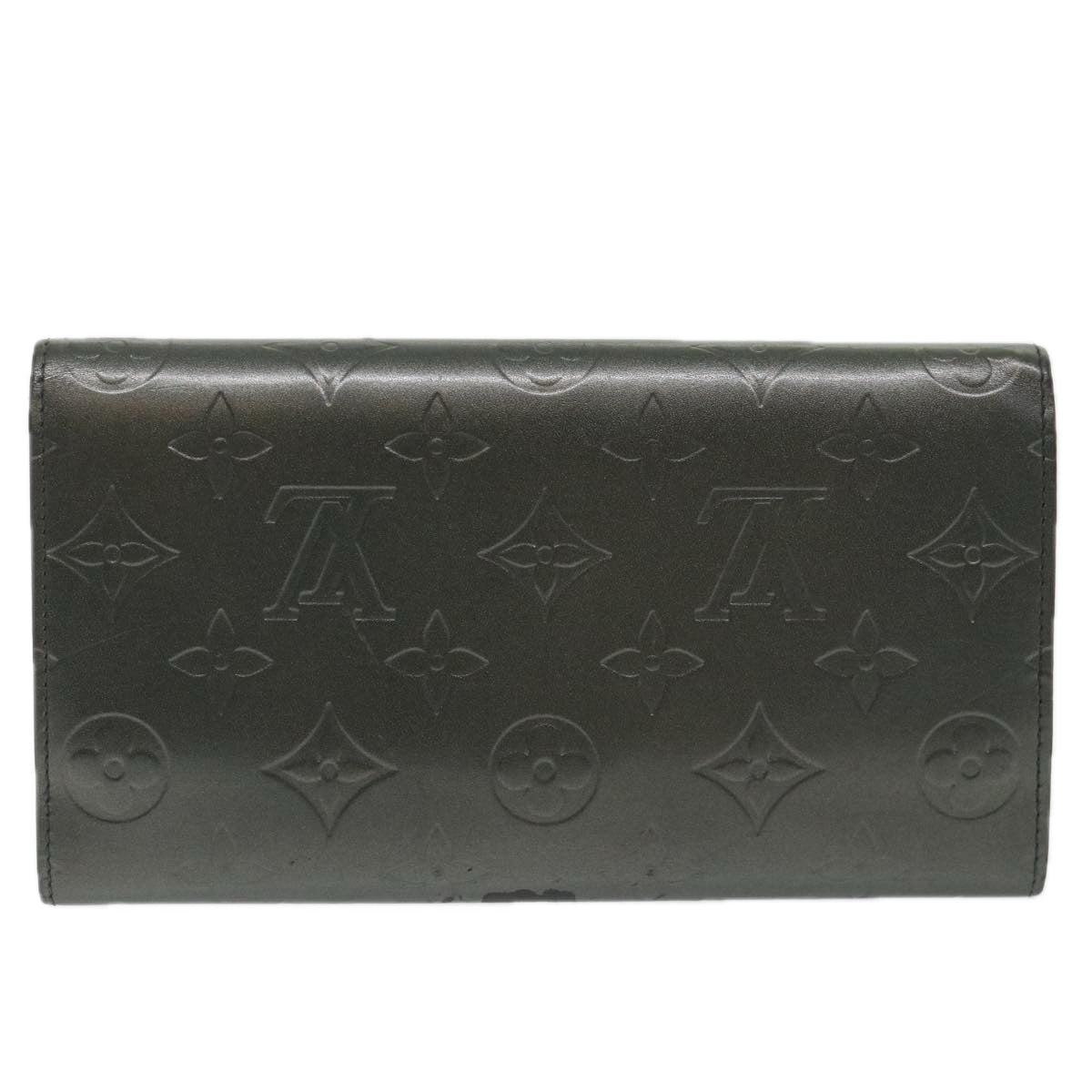 LOUIS VUITTON Mat Porte Tresor International Wallet Noir M65105 LV Auth bs9566