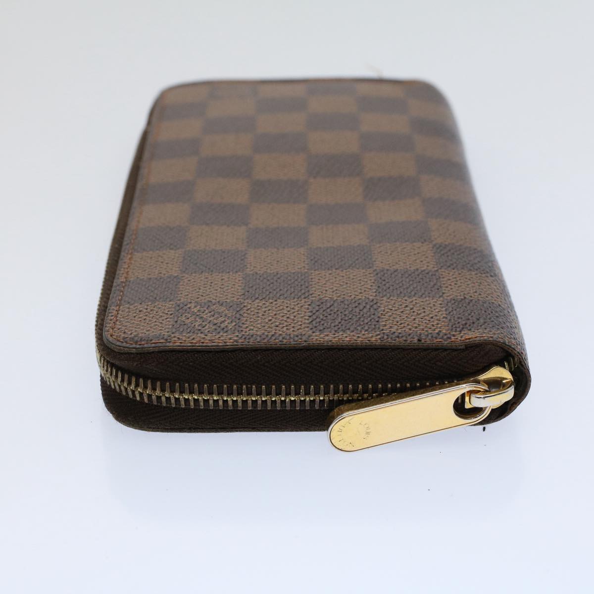 LOUIS VUITTON Damier Ebene Zippy Wallet Long Wallet N41661 LV Auth bs9568