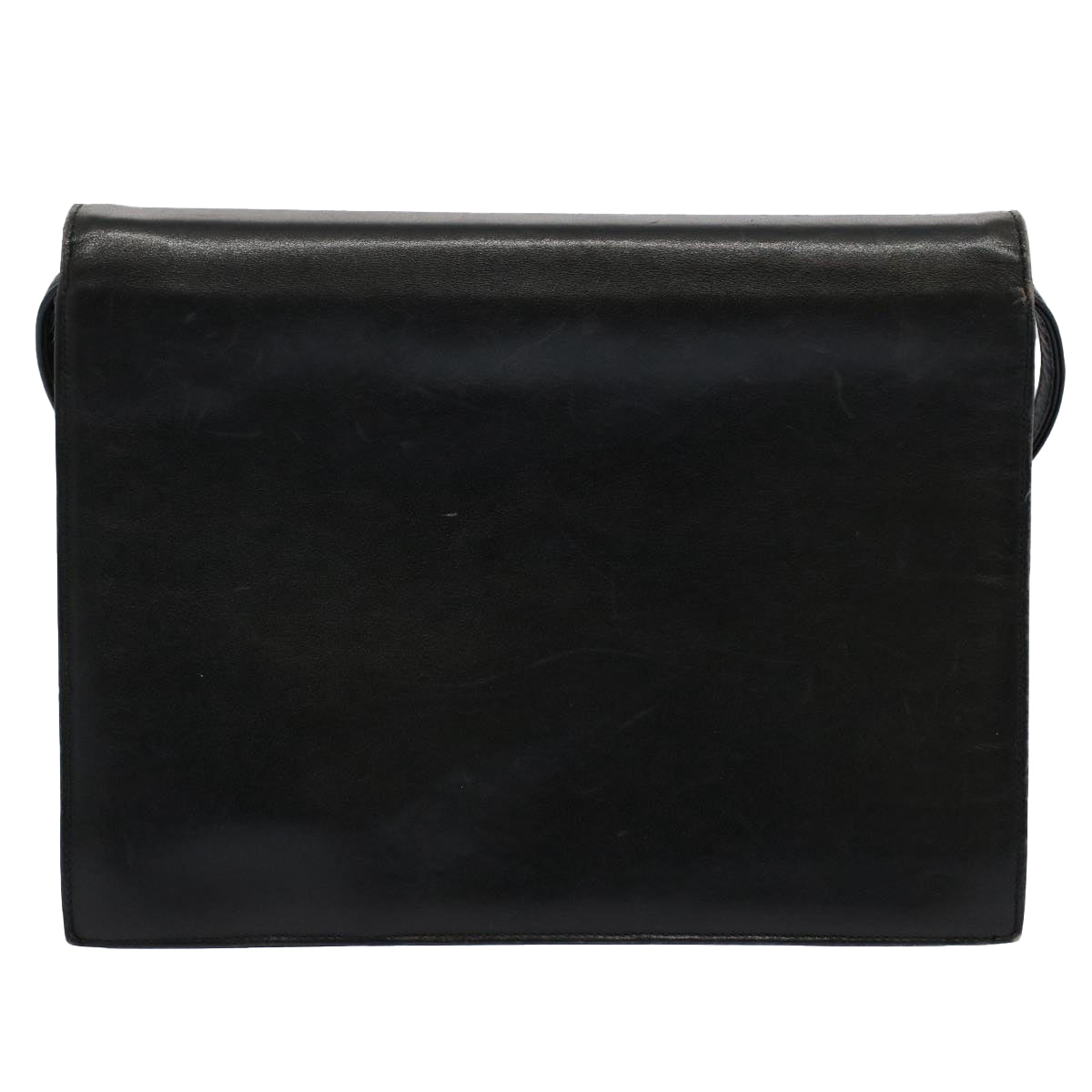 VALENTINO Shoulder Bag Leather Black Auth bs9582