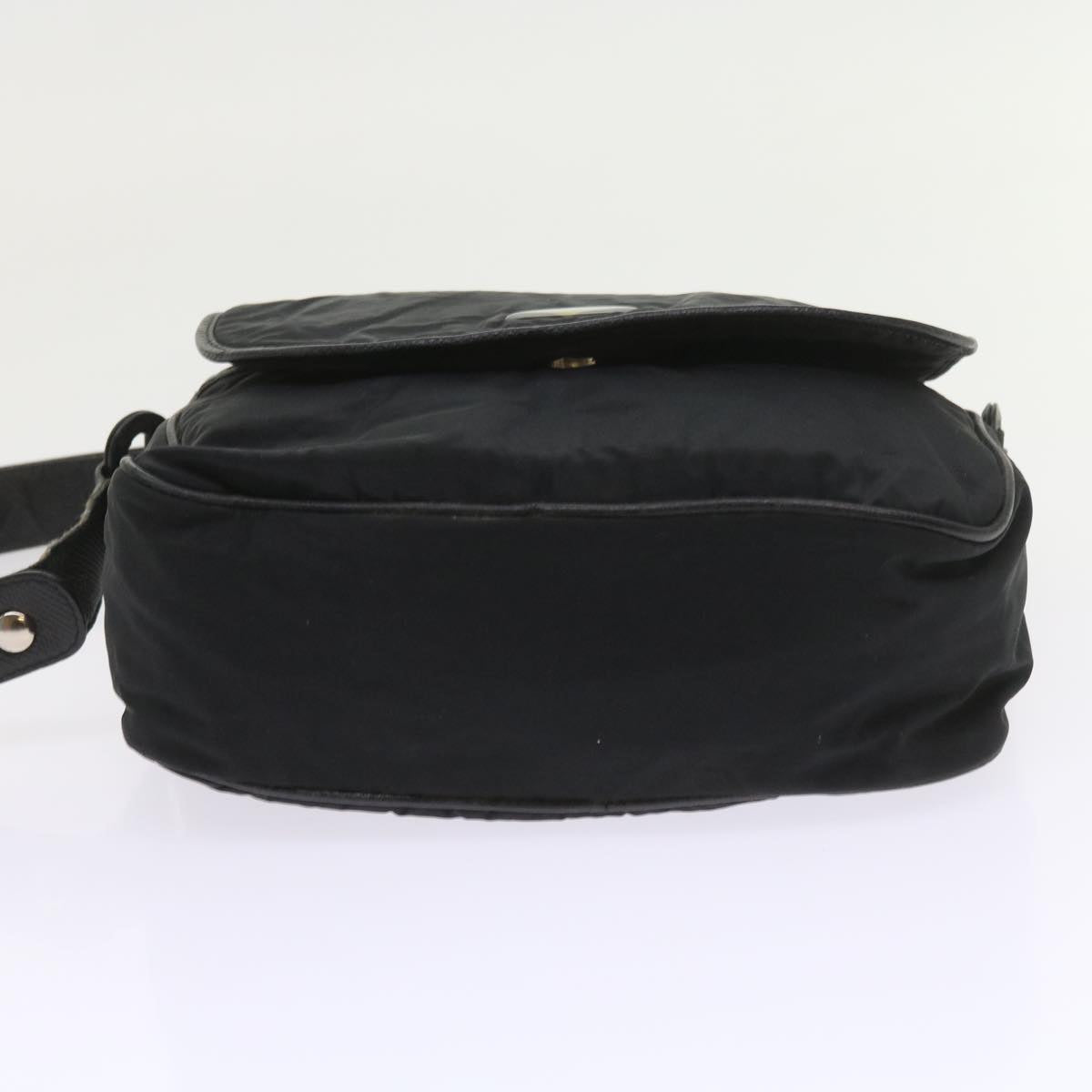 BOTTEGAVENETA Shoulder Bag Nylon Black Auth bs9597