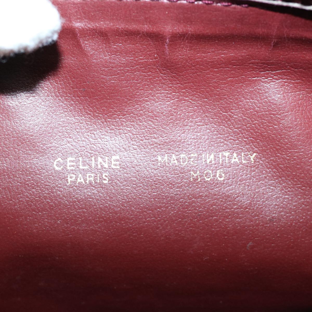 CELINE Macadam Canvas Clutch Bag PVC Leather 2Set Red Brown Auth bs9598