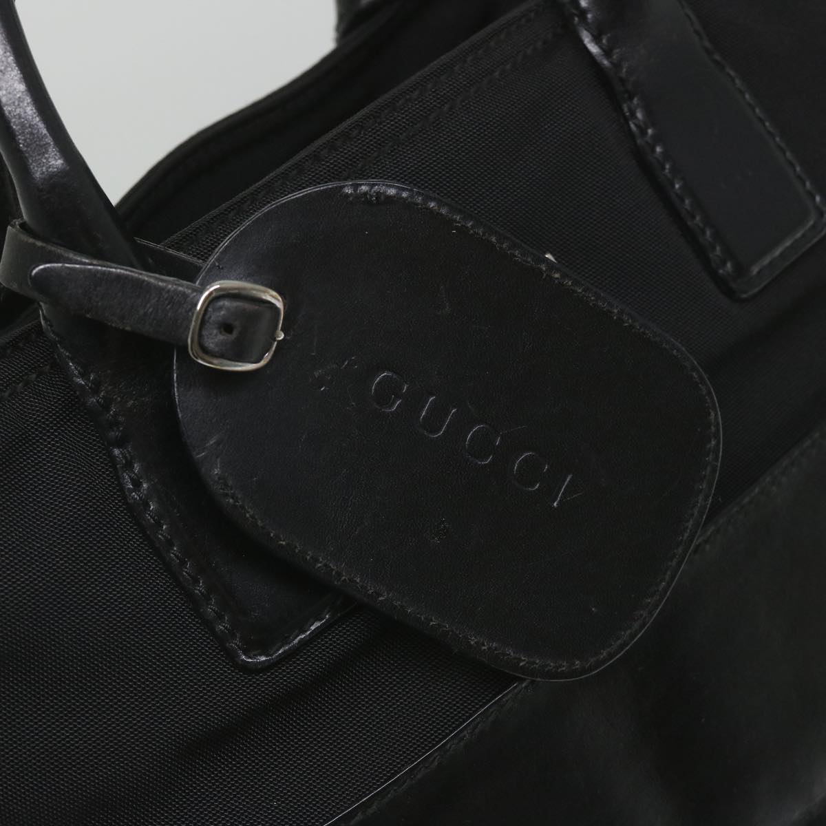 GUCCI Tote Bag Canvas Black 019 2020 0528 06 Auth bs9607