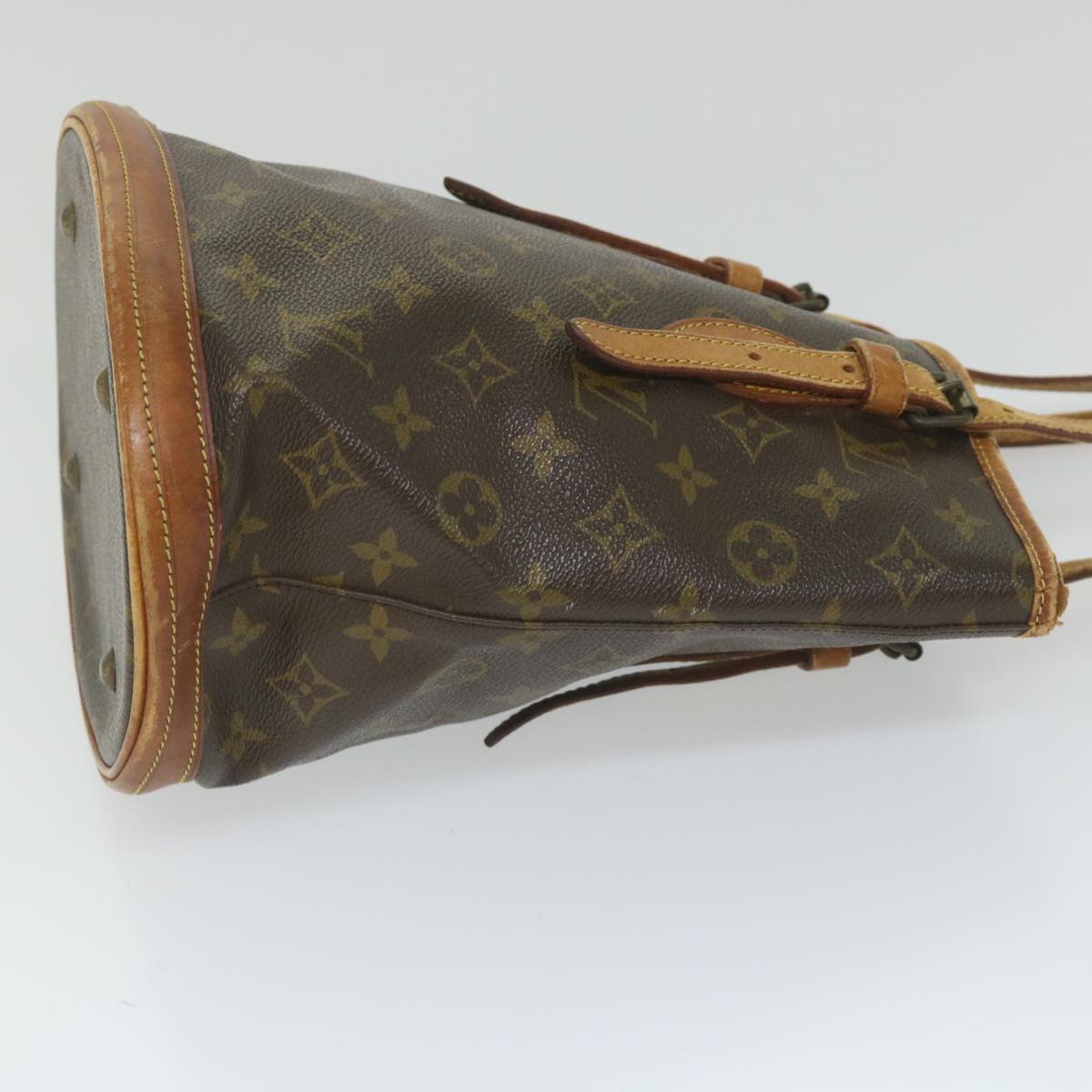 LOUIS VUITTON Monogram Bucket PM Shoulder Bag M42238 LV Auth bs9633