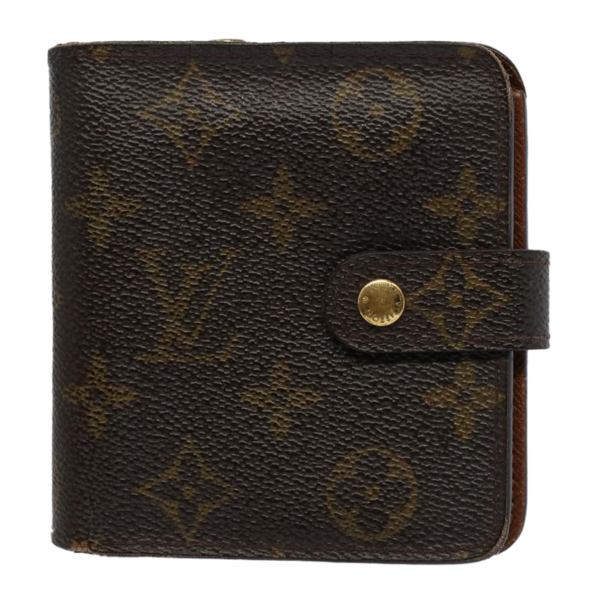 LOUIS VUITTON Monogram Compact Zip Wallet M61667 LV Auth bs9638