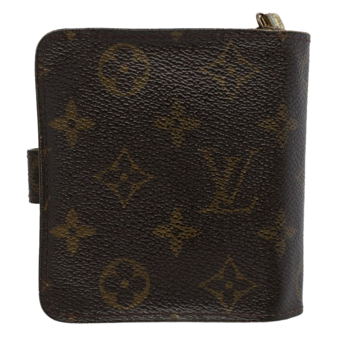 LOUIS VUITTON Monogram Compact Zip Wallet M61667 LV Auth bs9638