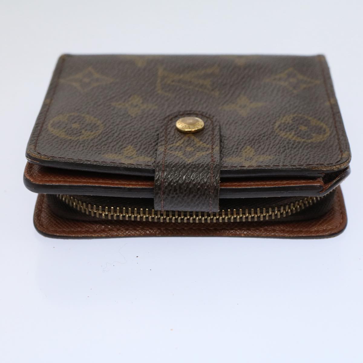 LOUIS VUITTON Monogram Compact Zip Wallet M61667 LV Auth bs9638