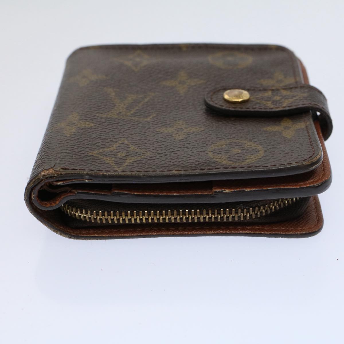 LOUIS VUITTON Monogram Compact Zip Wallet M61667 LV Auth bs9638