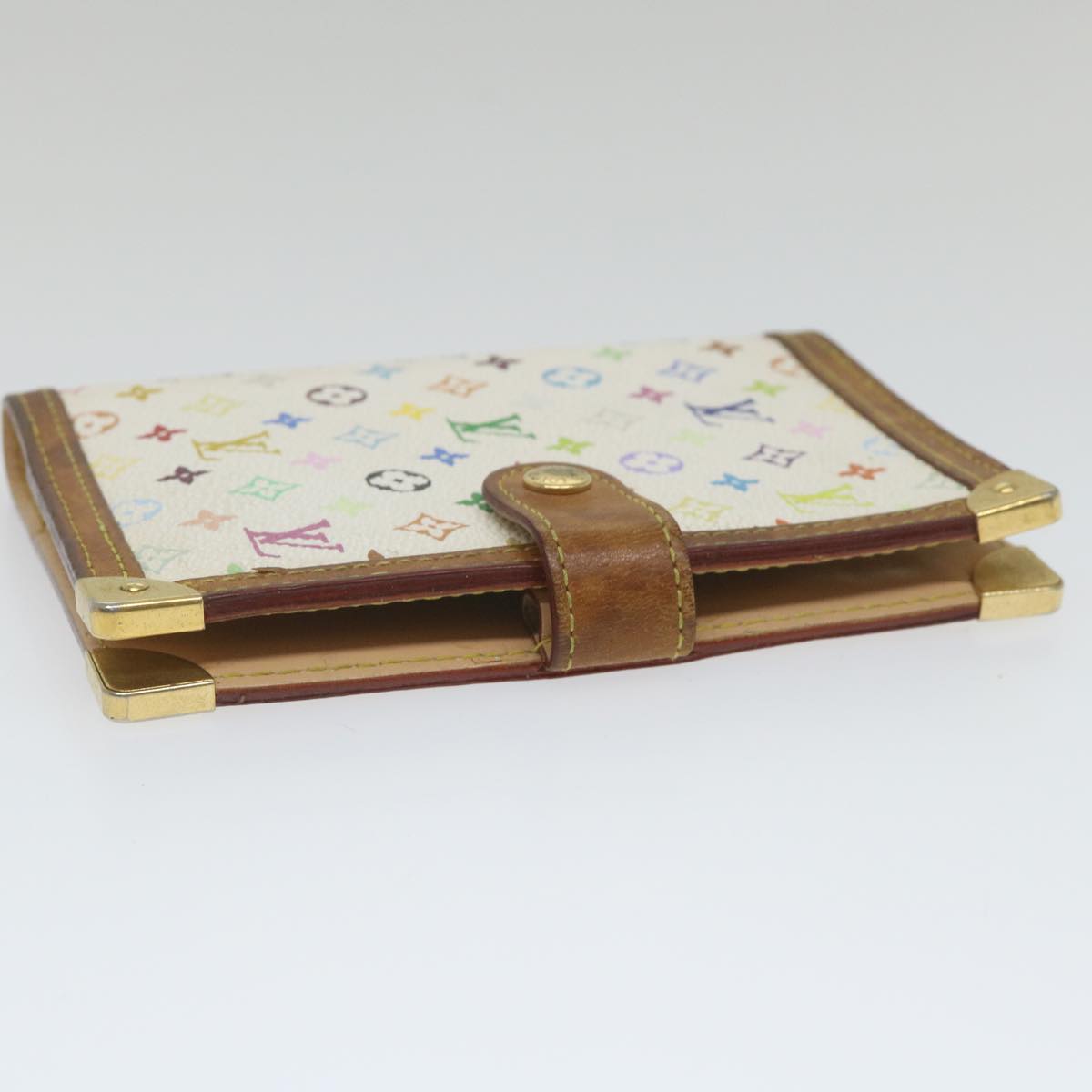 LOUIS VUITTON Multicolor Agenda PM Day Planner Cover White R21074 LV Auth bs9659