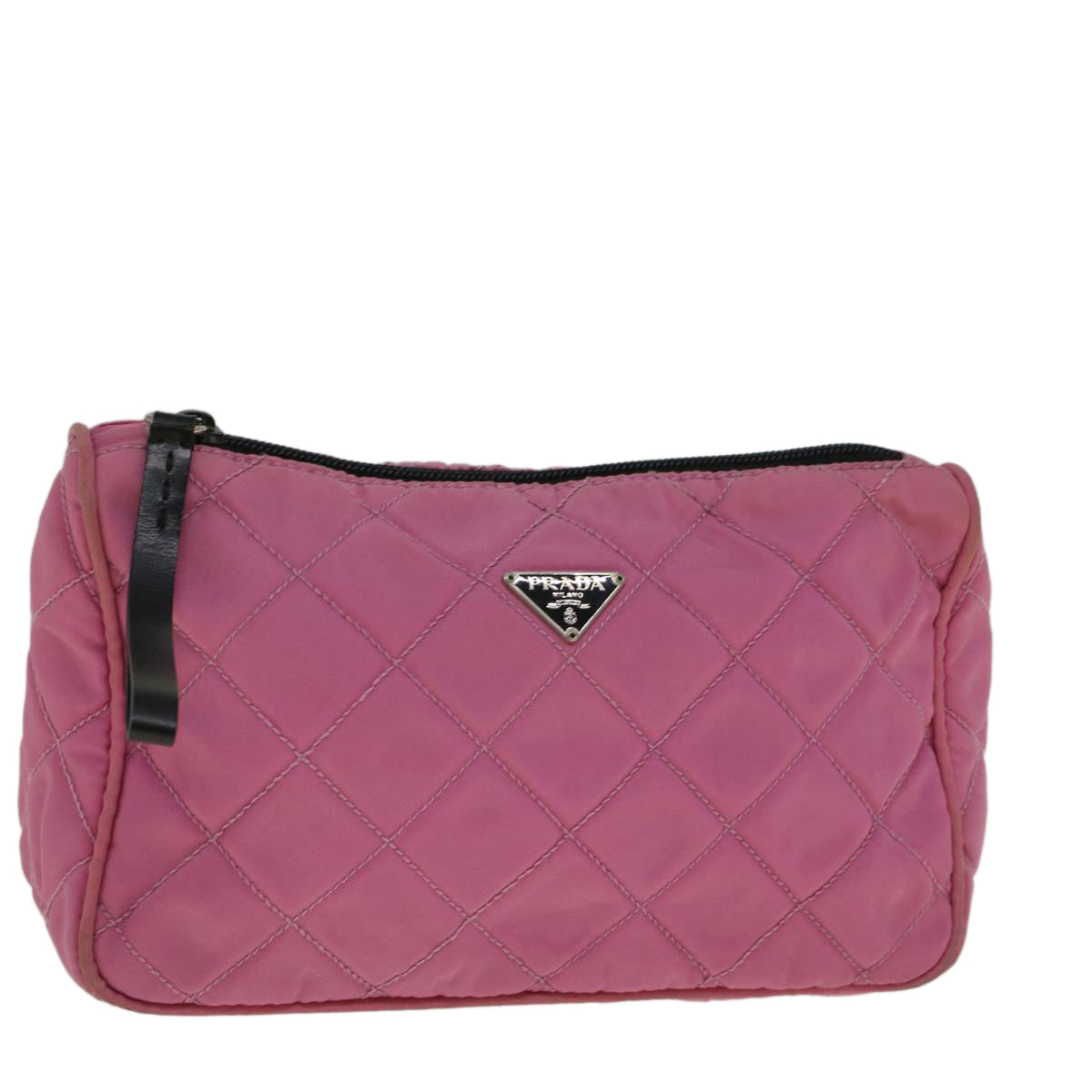 PRADA Pouch Nylon Pink Auth bs9660