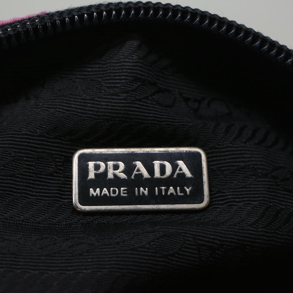 PRADA Pouch Nylon Pink Auth bs9660