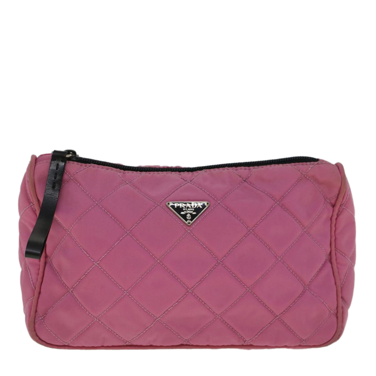 PRADA Pouch Nylon Pink Auth bs9660