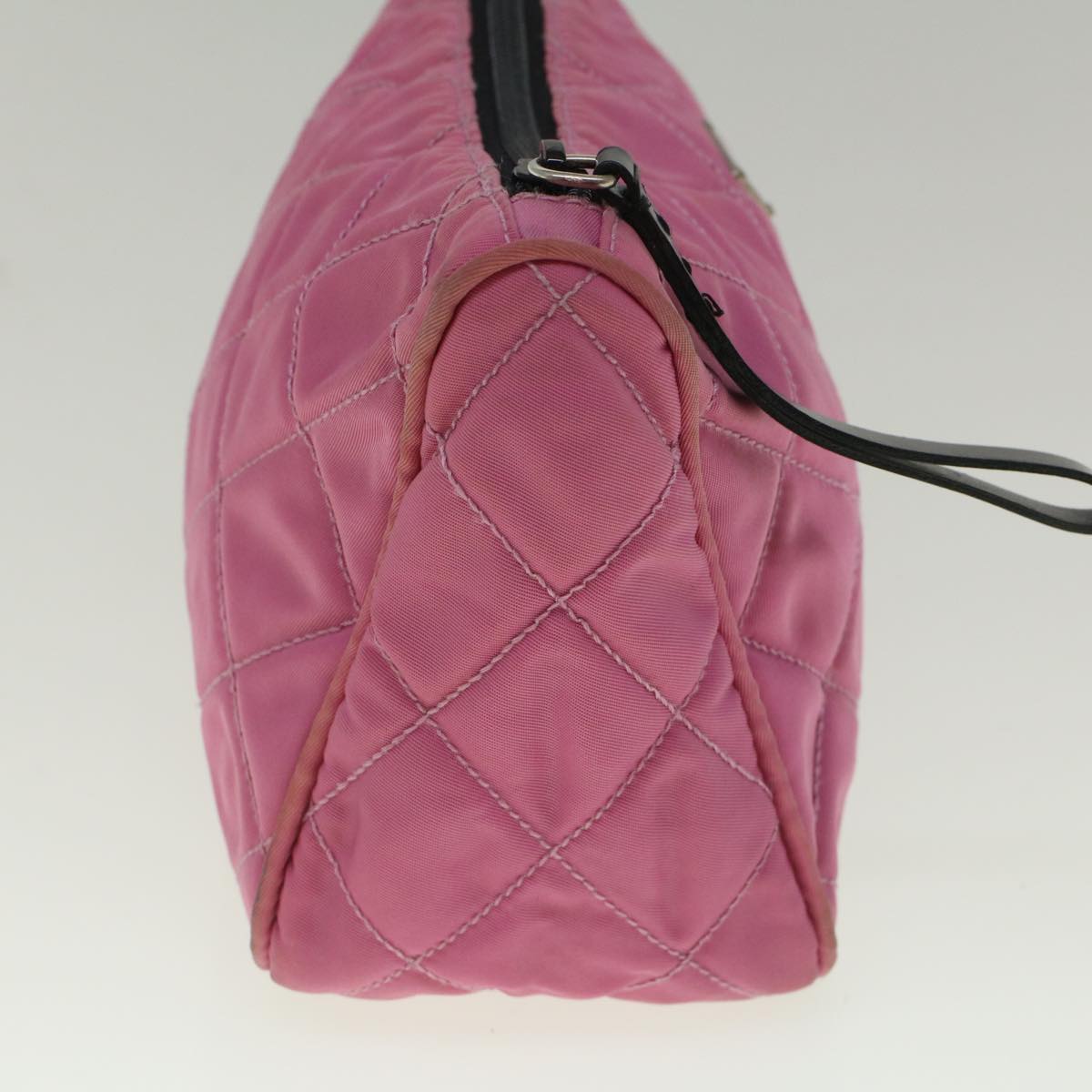 PRADA Pouch Nylon Pink Auth bs9660