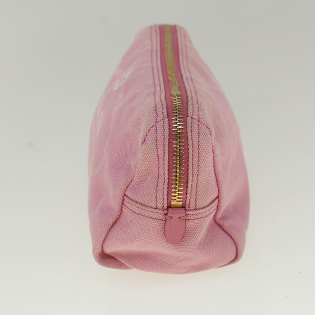 PRADA Pouch Canvas Pink Auth bs9661