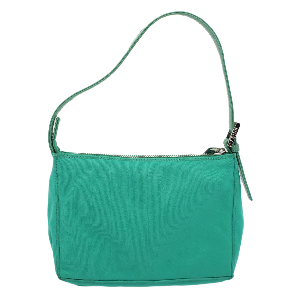 FENDI Shoulder Bag Nylon Green Emerald Auth bs9719