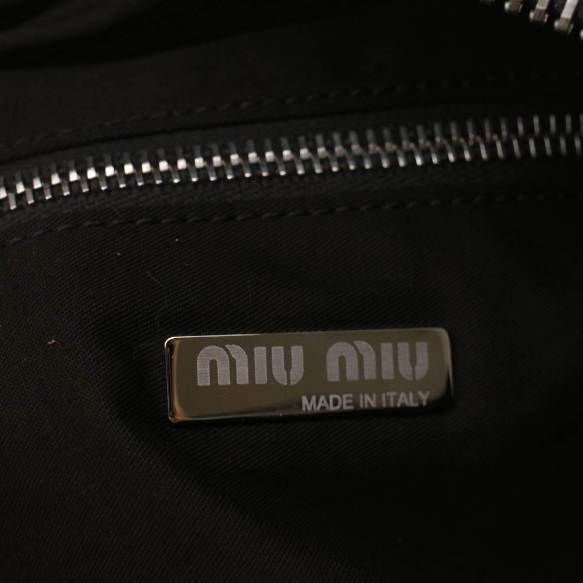 Miu Miu Hand Bag Leather Pink Beige Auth bs9728