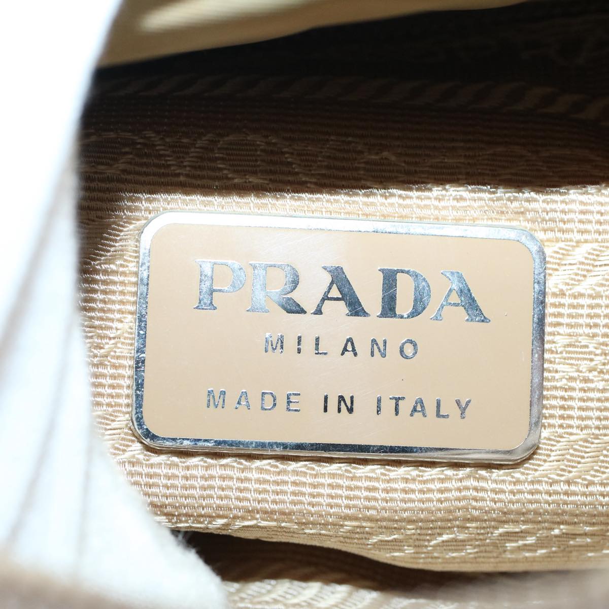 PRADA Tote Bag Nylon Khaki Auth bs9732