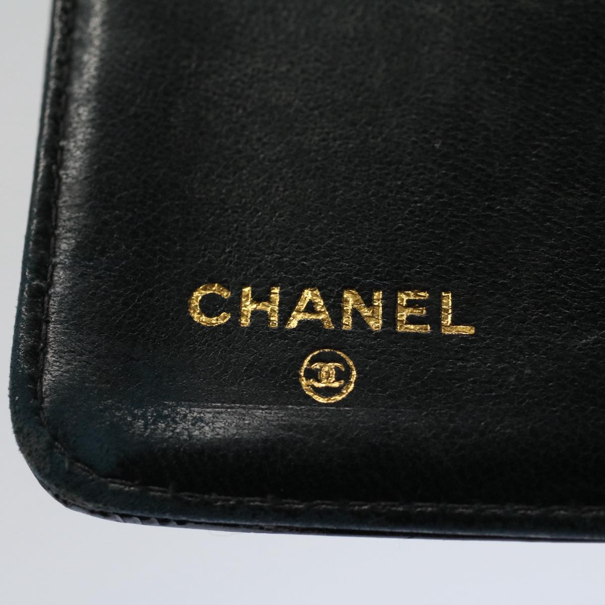 CHANEL Agenda Day Planner Cover Patent leather Black CC Auth bs9755