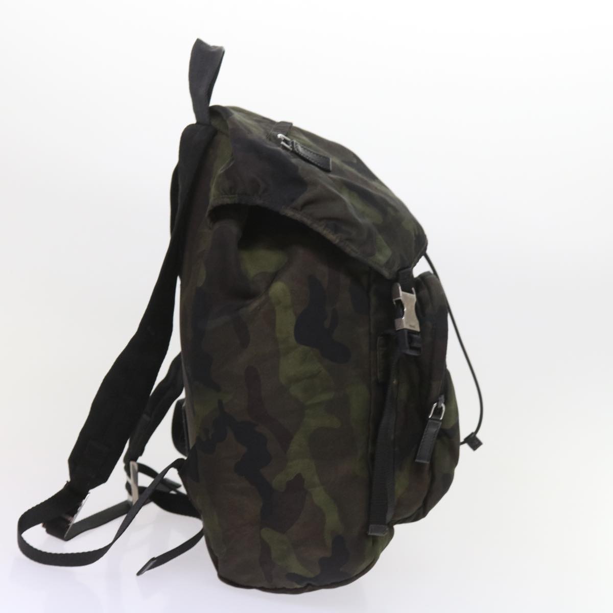 PRADA Backpack Nylon Green Auth bs9764