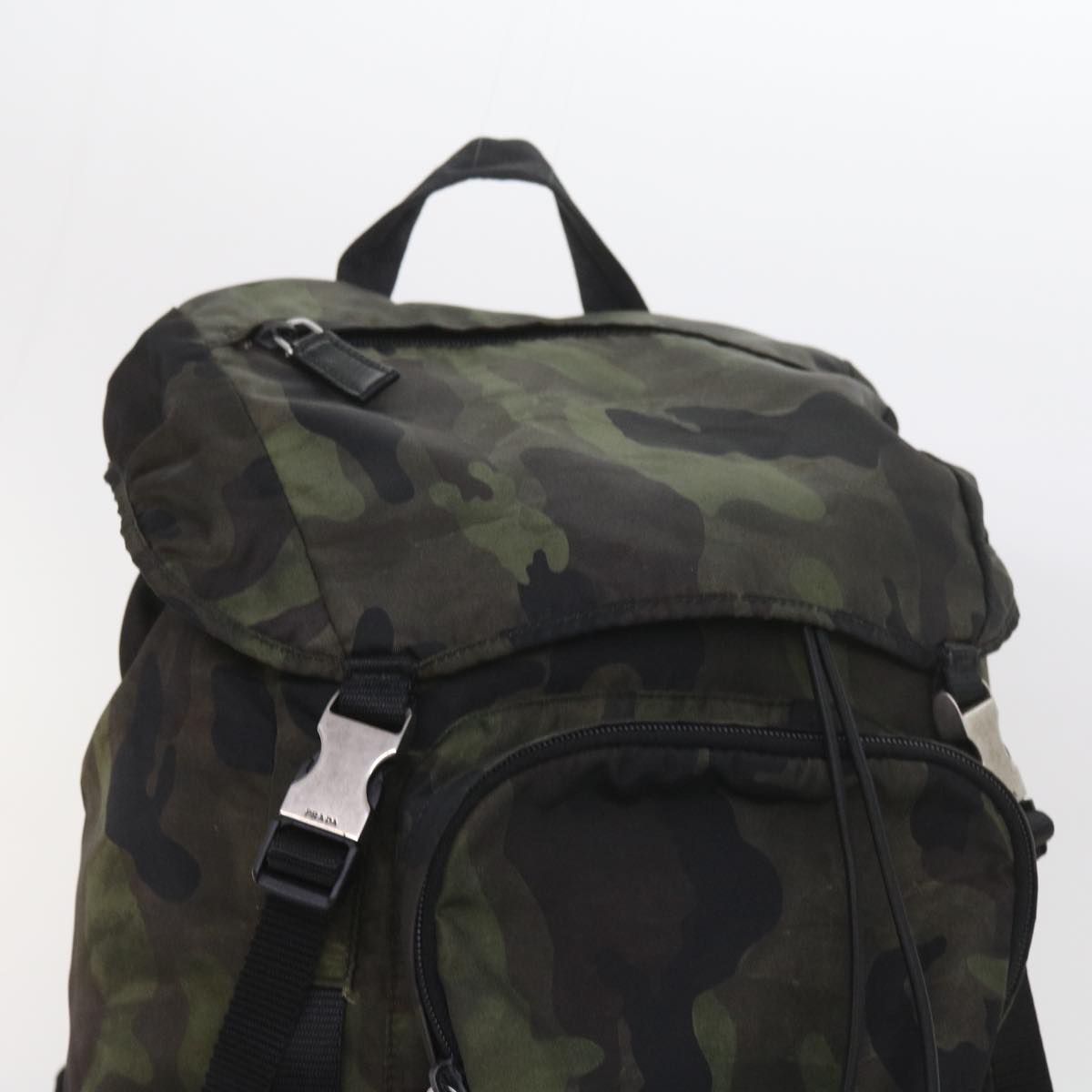 PRADA Backpack Nylon Green Auth bs9764