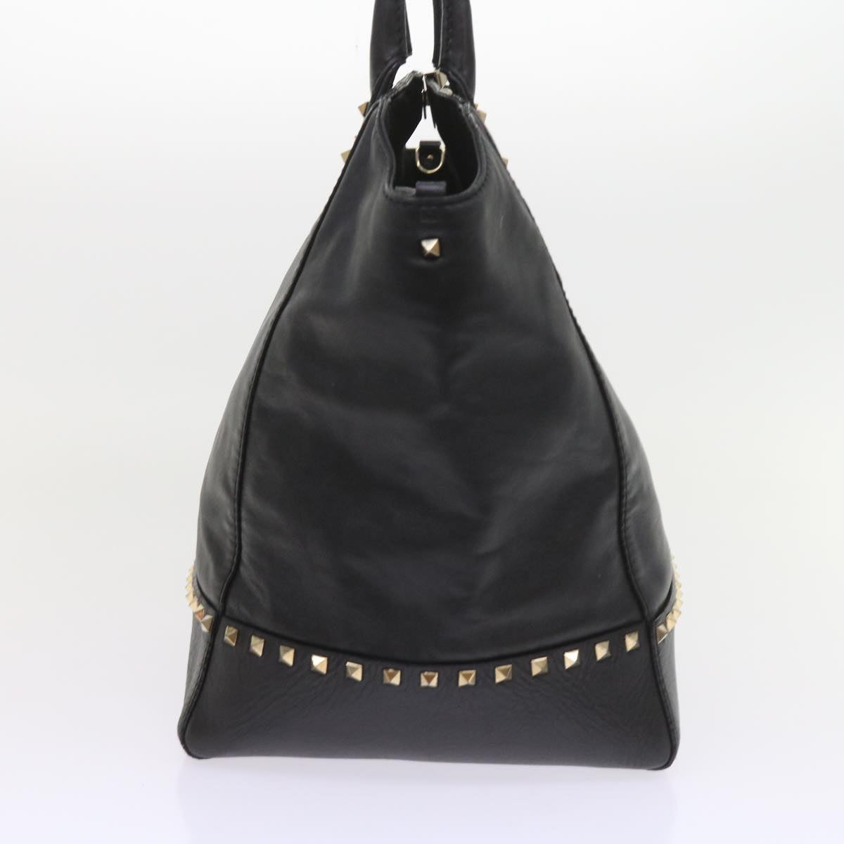 VALENTINO Hand Bag Leather 2way Black Auth bs9820