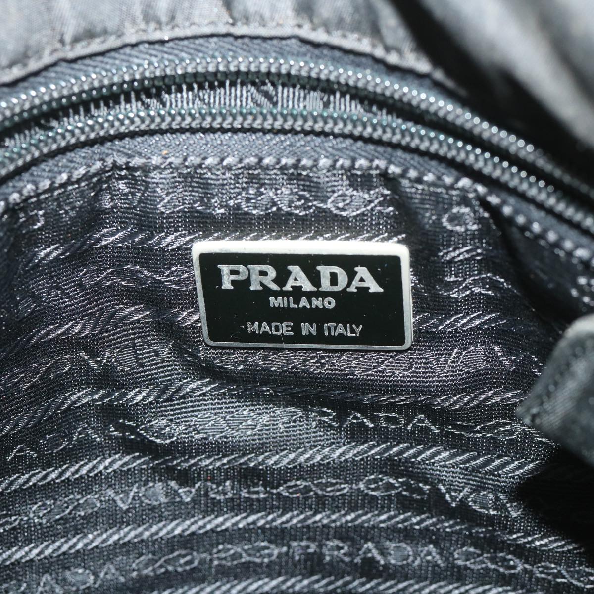 PRADA Tote Bag Nylon Black Auth bs9826