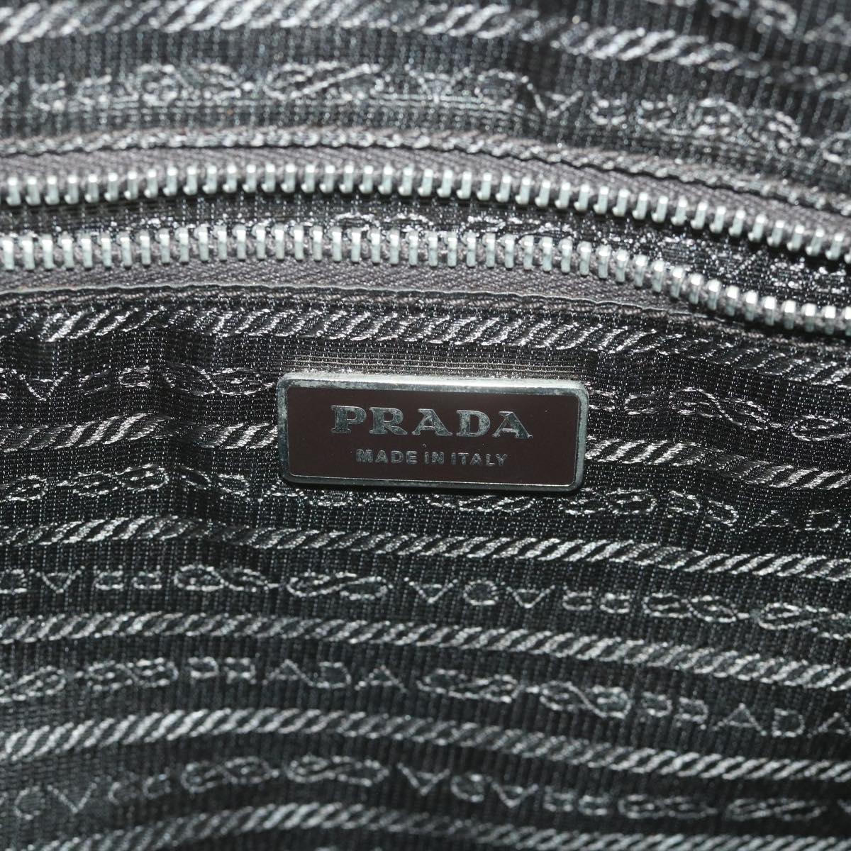 PRADA Shoulder Bag Safiano leather Bronze Auth bs9862