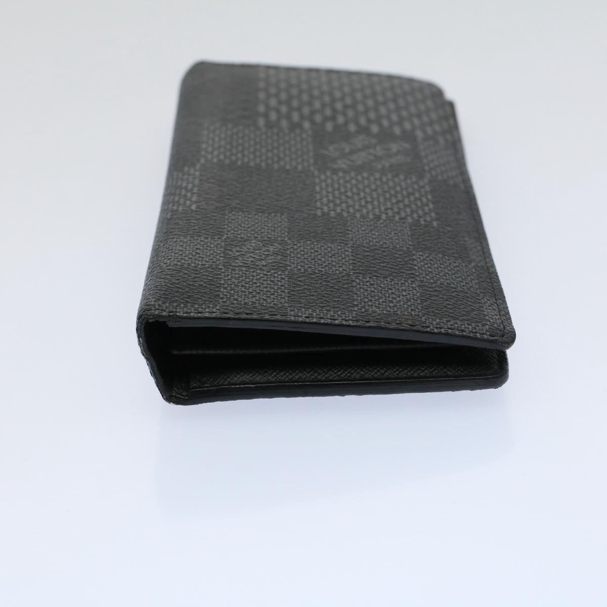 LOUIS VUITTON Damier Graphite PortefeuilleNM Brazza Wallet N60435 LV Auth bs9885