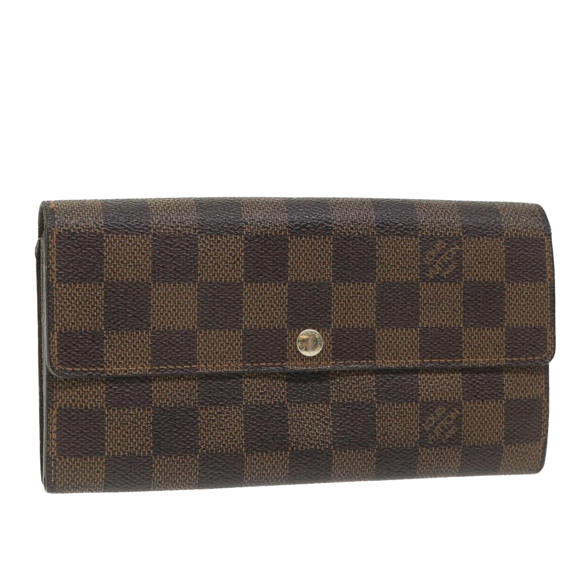 LOUIS VUITTON Damier Ebene Portefeuille Sarah Long Wallet N61734 LV Auth bs9903