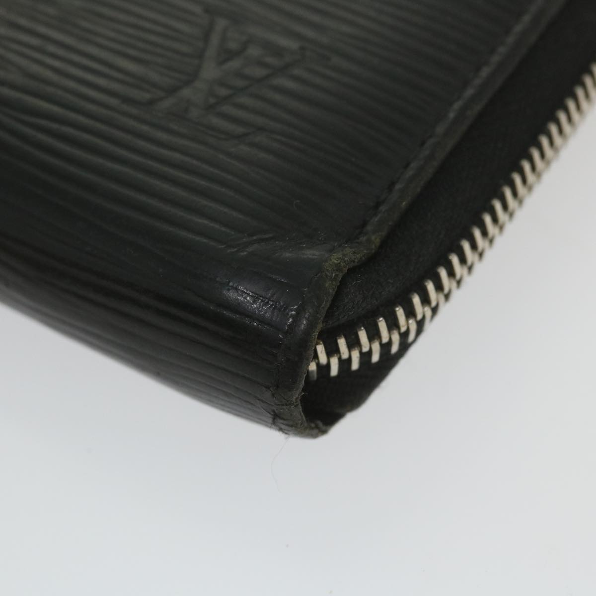 LOUIS VUITTON Epi Zippy Wallet Long Wallet Black M64838 LV Auth bs9987