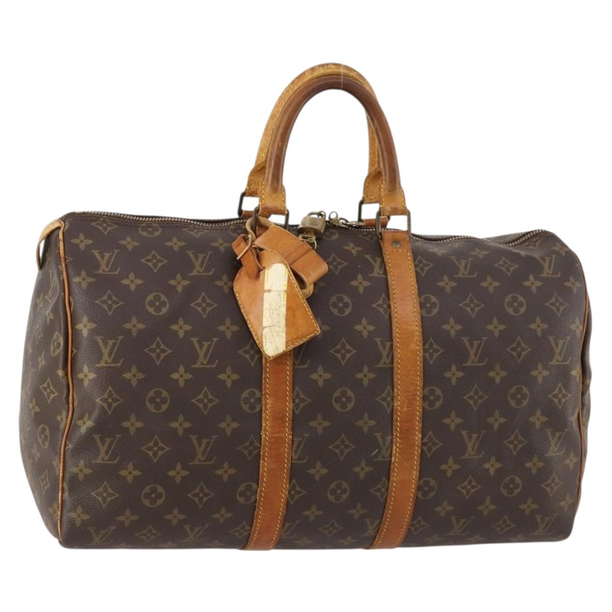 LOUIS VUITTON Monogram Keepall 45 Boston Bag M41428 LV Auth BSZ001