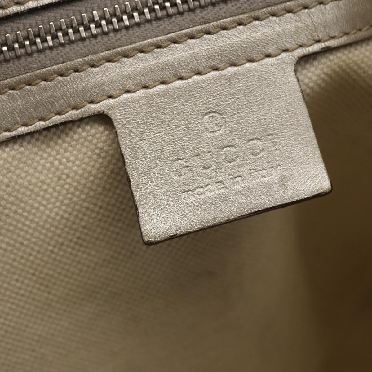 GUCCI GG Implementation Tote Bag PVC Silver 197953 Auth BSZ004