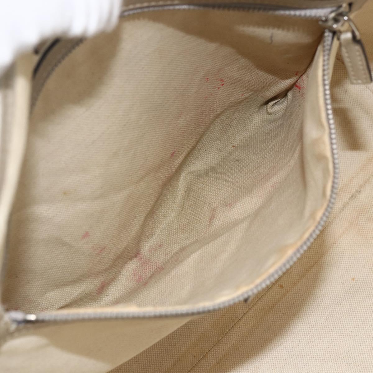 GUCCI GG Implementation Tote Bag PVC Silver 197953 Auth BSZ004