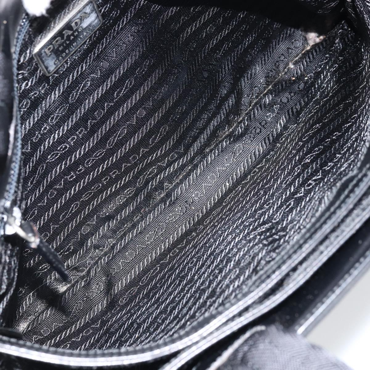 PRADA Sports Hand Bag Nylon Black Silver Auth BSZ006A