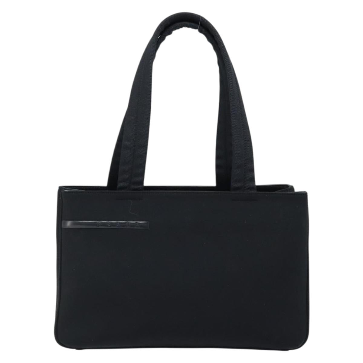 PRADA Sports Hand Bag Nylon Black Silver Auth BSZ006A