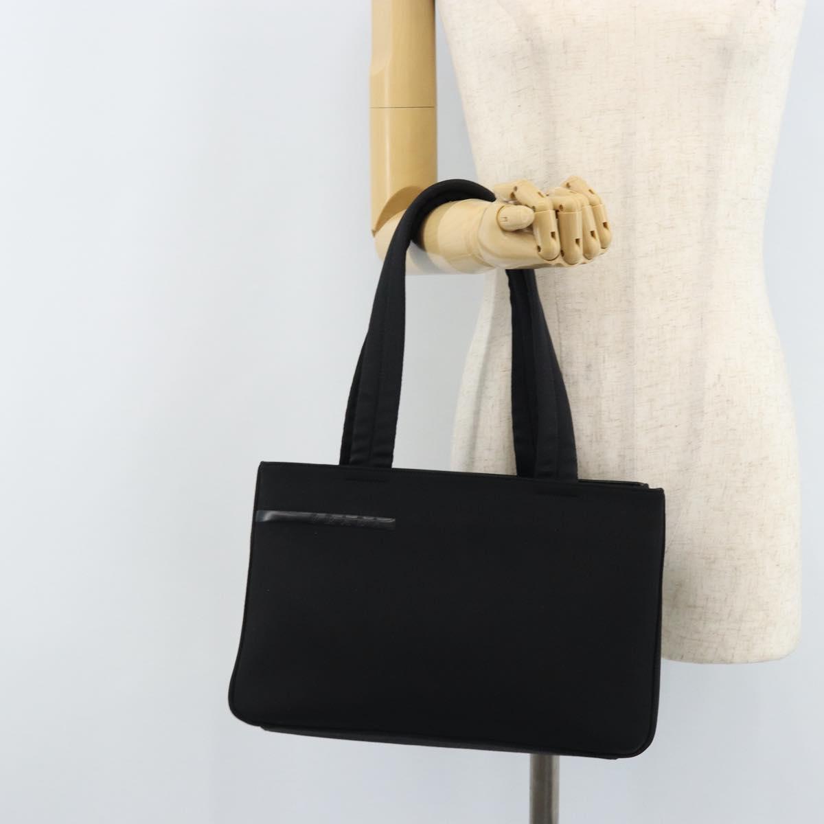 PRADA Sports Hand Bag Nylon Black Silver Auth BSZ006A