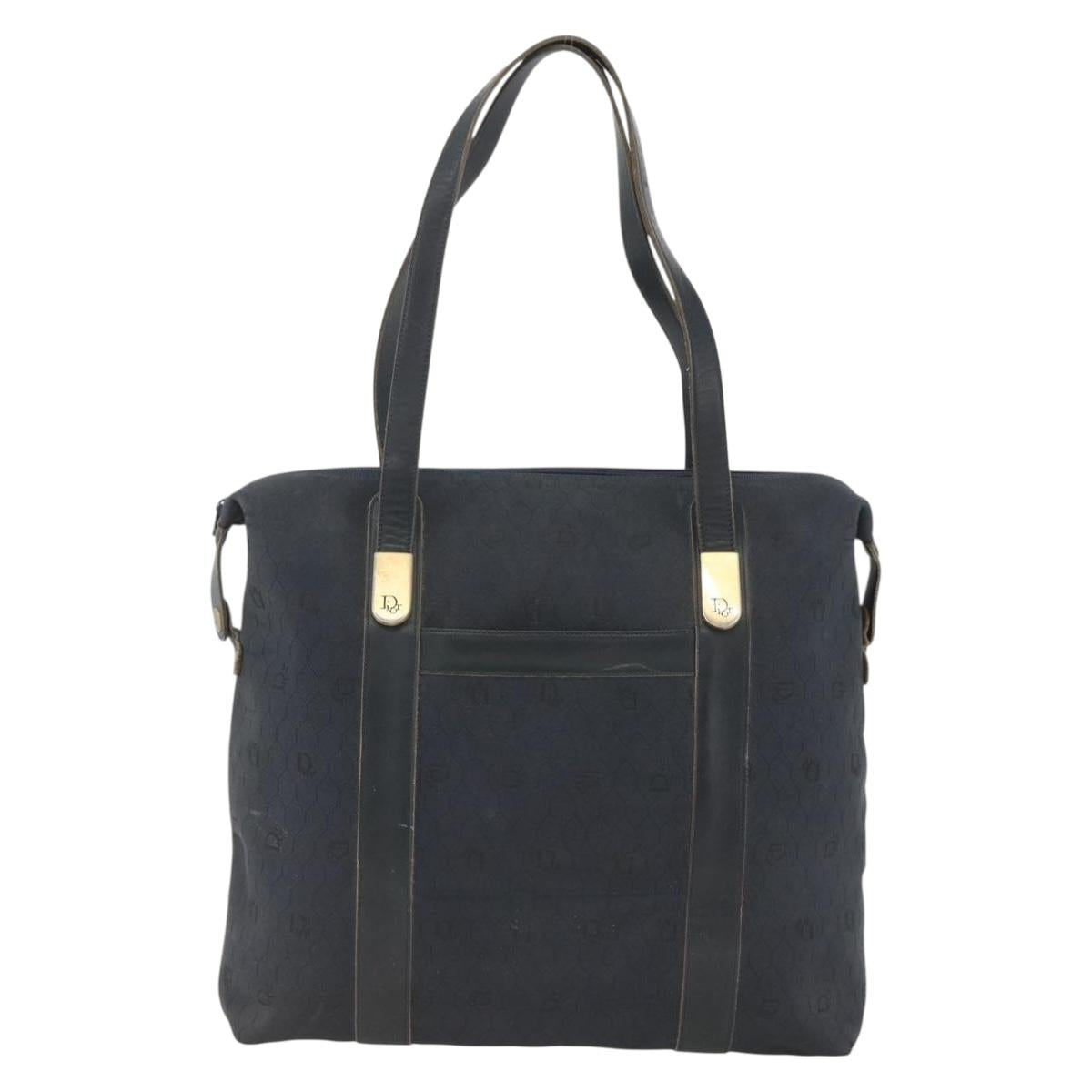 Christian Dior Honeycomb Canvas Boston Bag Navy Auth BSZ020